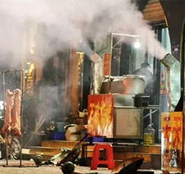 Solutions for catering oil fume